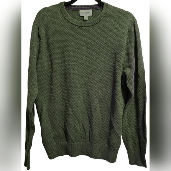 Waffle-knit cotton sweater, unisex M (Mens) or L (Womens) - Picture 1 of 6